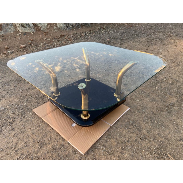 Vintage Postmodern Karl Springer Style Brass Tusks Coffee Cocktail Table MCM For Sale - Image 12 of 18
