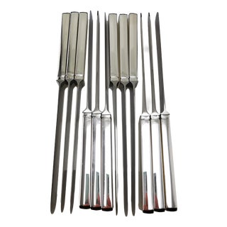 Silver Minerva Dessert Knives by V. Bizouard for Tetard, 1920s, Set of 9 For Sale