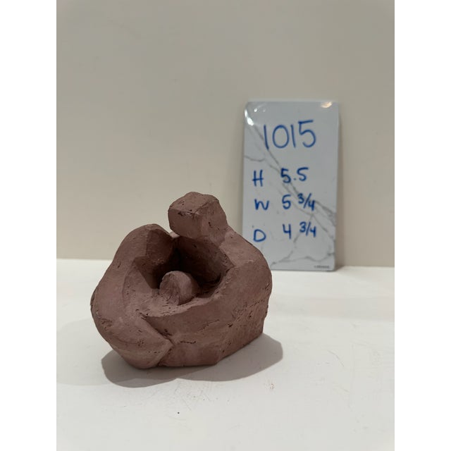 Ceramic Larry Mohr Terracotta Abstract Family Sculpture Signed From Artist Estate For Sale - Image 7 of 7