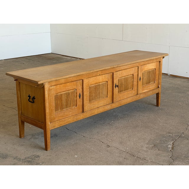 Mid-Century Modern Danish Oak Sideboard by Henning Kjærnulf, 1960s For Sale - Image 3 of 11