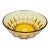 Vintage Mid Century Modern Amber Glass Serving Bowl For Sale