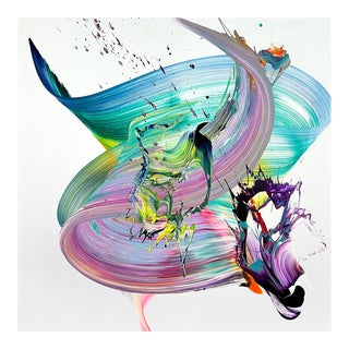 Contemporary Abstract Acrylic on Canvas Painting "Motion" by Nikolaos Schizas For Sale