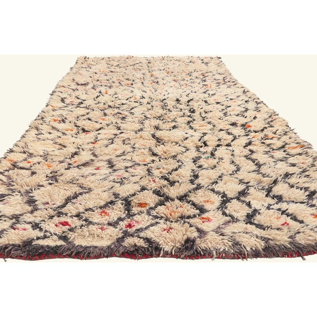 Tribal Vintage Azilal Moroccan Rug, 05'05 X 12'06 For Sale - Image 3 of 10