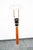 Mid Century Modern Danish Solid Teak Floor Lamp Metal MCM Denmark Silver Round For Sale - Image 4 of 12