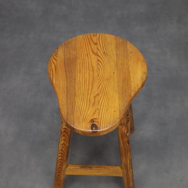 Bar Stools in Pinewood, 1970s, Set of 2 For Sale - Image 6 of 8