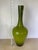 Vintage Mid-Century Italian Empoli-Style Cased Glass Bottle Vase in Olive Green For Sale - Image 9 of 9