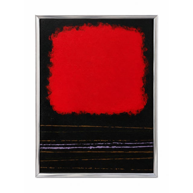 Ebony 1989 Original Abstract Acrylic Painting “Rothko’s Baby” Inspired by Mark Rothko For Sale - Image 8 of 8