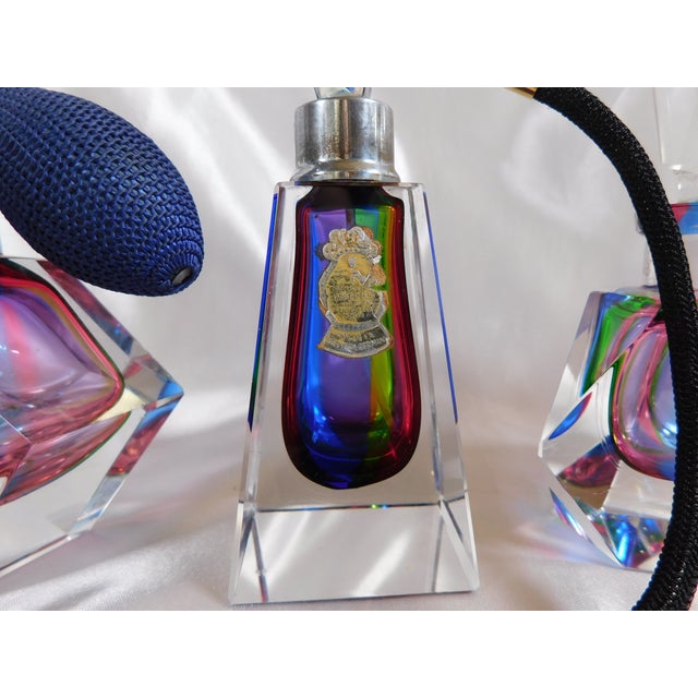 Black 1930s Imperlux Multi Color Crystal Perfume Bottle For Sale - Image 8 of 9