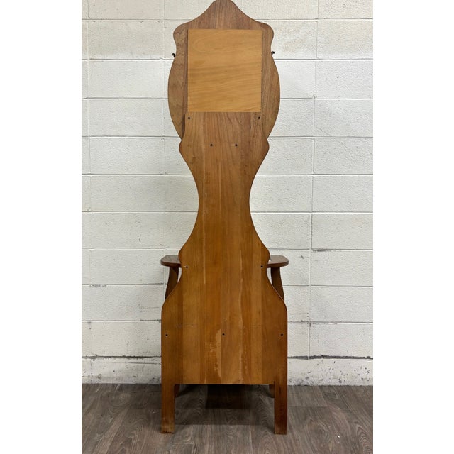 Antique Arts and Crafts Style American Oak Hall Tree With Mirror and Storage For Sale - Image 9 of 10