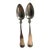 Pair of Mid 19th Century Coin Silver Serving Spoons h.b. & h.m. Bacon, Lowell Ma For Sale