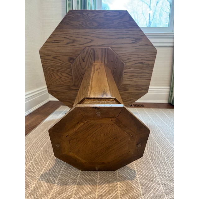 Wood Jasper Furniture Craft Table - Arts & Crafts Octagonal Oak Side Table - Michael S Smith For Sale - Image 7 of 16