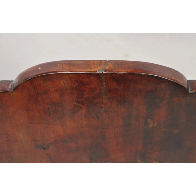 Antique Japanese Export Carved Hardwood Foo Dog Figural Throne Desk Arm Chair For Sale - Image 9 of 12