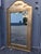 1940's Hollywood Regency Chinoiserie Giltwood & Silvered Wall Mirror. Figural detail. Aged patina.