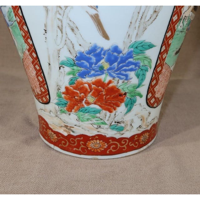 Large Japanese Porcelain Vase For Sale - Image 12 of 18