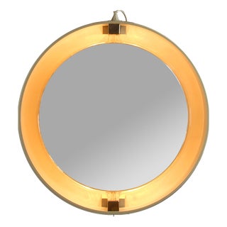 Space Age Illuminated Mirror, 1970s For Sale