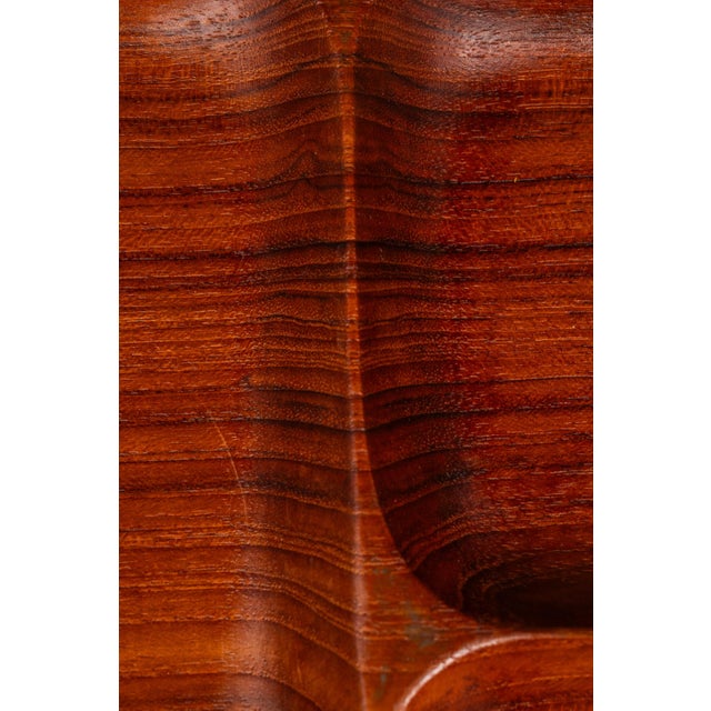 Mid-Century Organic Modern Serving Tray / Catchall Carved From Solid Burmese Teak, C. 1970s For Sale - Image 15 of 18