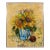 Modernist Sunflowers Signed Acrylic Painting on Canvas Framed, C. 1960 For Sale