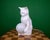 White Ceramic Cat Table Lamp, 1970s For Sale - Image 4 of 8