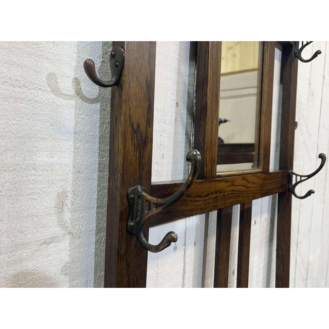 Brown English Coat Rack in Oak For Sale - Image 8 of 15