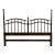 Vintage King Size Boho Teak Faux Bamboo or Rattan Spindle Headboard For Sale