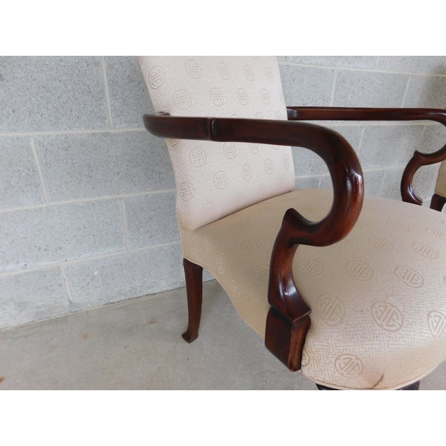 Southwood Georgian Queen Anne Style Fireside Accent Arm Chairs - A Pair For Sale In Philadelphia - Image 6 of 18
