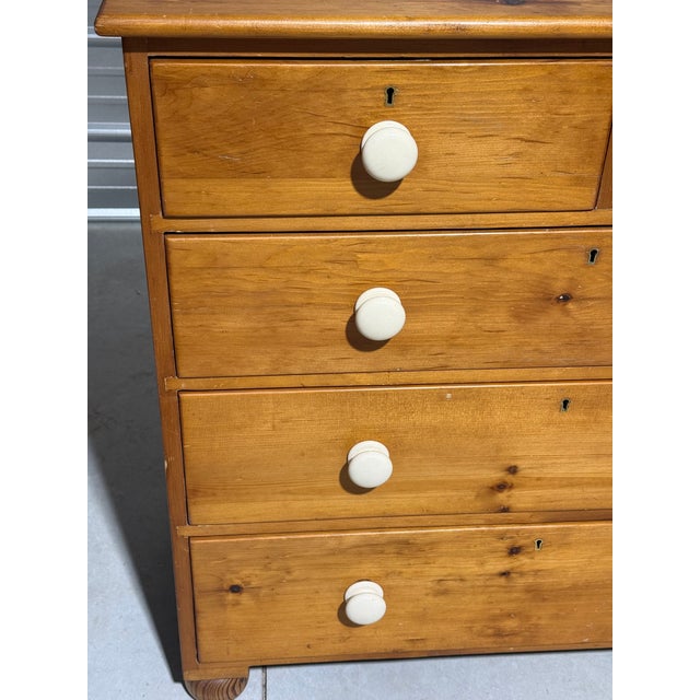 Antique Pine Two Over Three Drawers - Chest of Drawers From England For Sale - Image 9 of 18