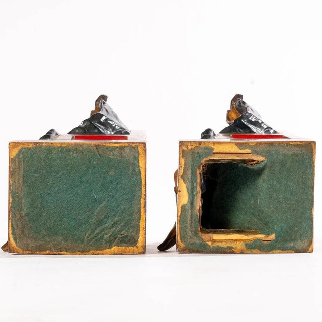 Pair of 1920s Pierrot Playing Mandolin Bookends For Sale - Image 4 of 6