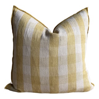 French Linen Accent Case– Vichy Paille For Sale