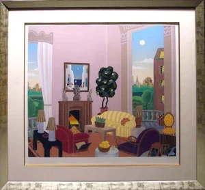 Thomas McKnight "Beacon Hill" Serigraph With Custom Frame Hand Signed