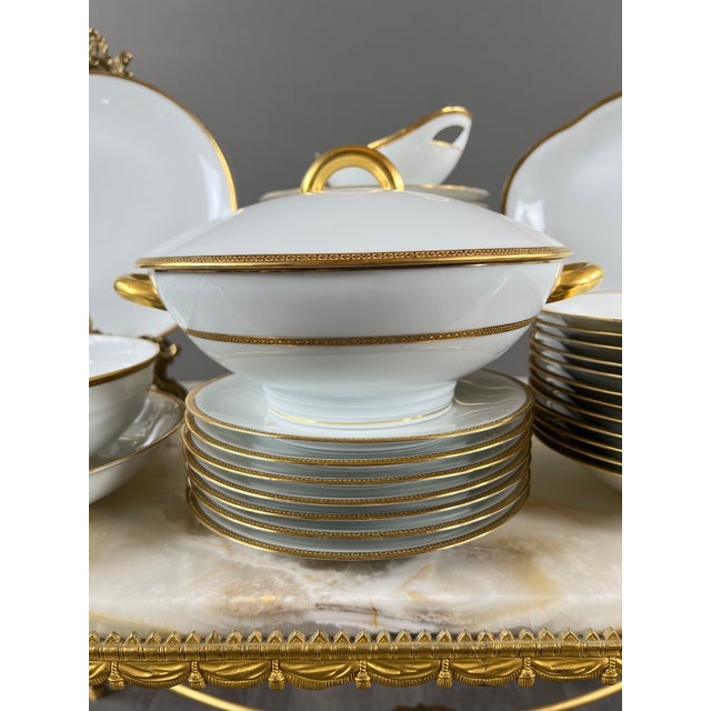 White Porcelain Dinner Service from Limoges, 20th Century, Set of 45 For Sale - Image 8 of 13