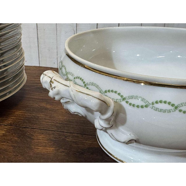 Limoges Porcelain Dinner Service by J.B. Tricard et Cie, Set of 95 For Sale - Image 10 of 18