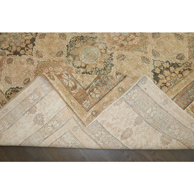 Textile Beautiful Persian Yazd Carpetrug no. j5232 For Sale - Image 7 of 9
