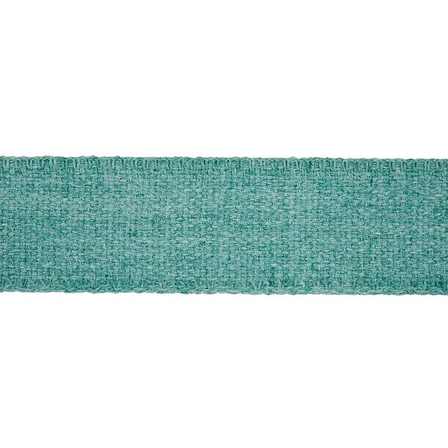 Contemporary Sample - Schumacher Ashwood Tape Indoor/Outdoor in Aqua For Sale - Image 3 of 3