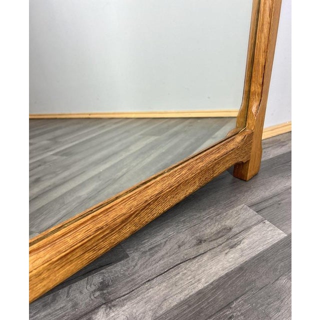 French Wall Mirror with Ornate Carved Oak Frame For Sale - Image 5 of 9