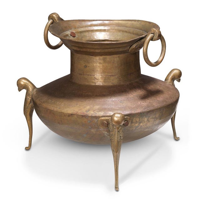 Vintage Brass Milk Pot on Stand, 1940s For Sale - Image 4 of 7