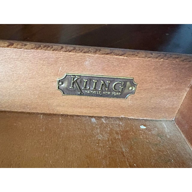 Kling Furniture Co. Vintage Kling Solid Cherrywood Nightstands Pair For Sale - Image 4 of 12