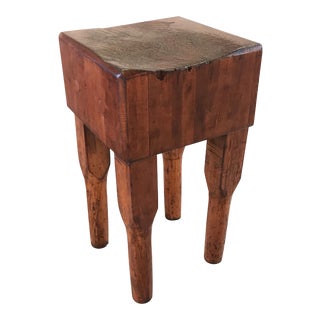 Early 20th Century Butcher Chopping Block For Sale