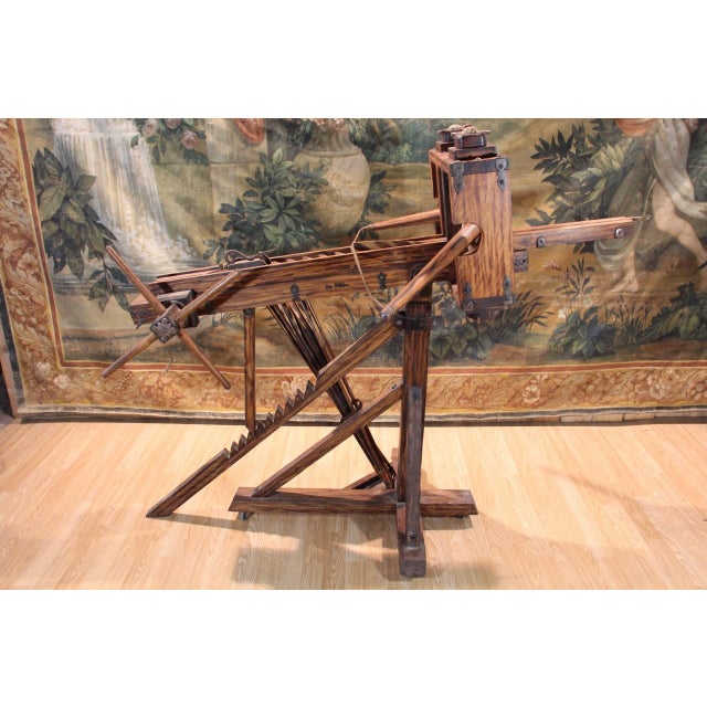 Wooden Rack-and-Pinion Ballista with Arrows, 1930s For Sale - Image 6 of 11