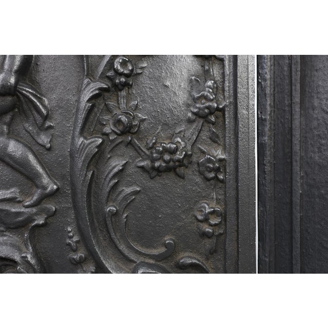 Antique Rococo Style Fireback in Cast Iron, France, 1780 For Sale - Image 15 of 16