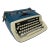 Vintage Blue Royal Precision Portable Typewriter With Case For Sale