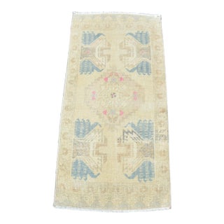 Tan Color Handknotted Wool Rug For Sale