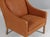 Brown Set of Wingback Chair with Ottoman in Dunes Sørensen Leather attributed to Børge Mogensen for Fredericia For Sale - Image 8 of 11