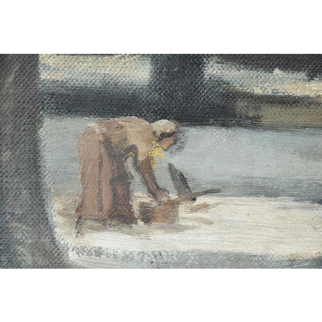 Richard Gessner, Kalkum Castle in Winter (Düsseldorf), 1940, Oil Painting on Canvas, Framed For Sale - Image 6 of 9