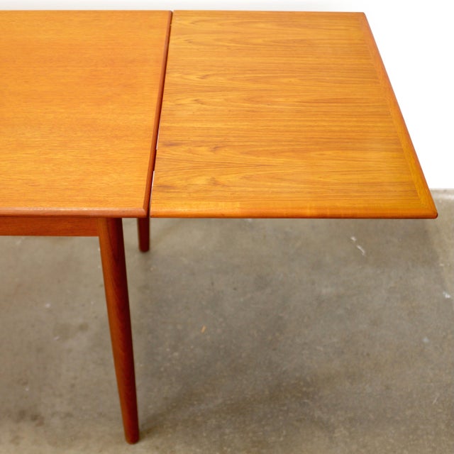 Danish Teak Draw Leaf Dining Table For Sale - Image 10 of 13