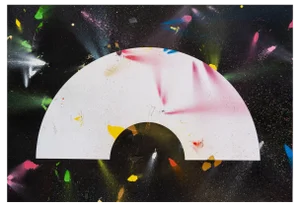 Liam Hopkins, Corona Paintborne 1.5, Spray Paint on Paper