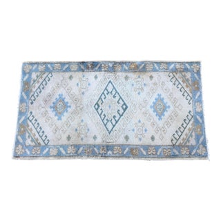 Vintage Turkish 2x3 Mini Rug For Sale