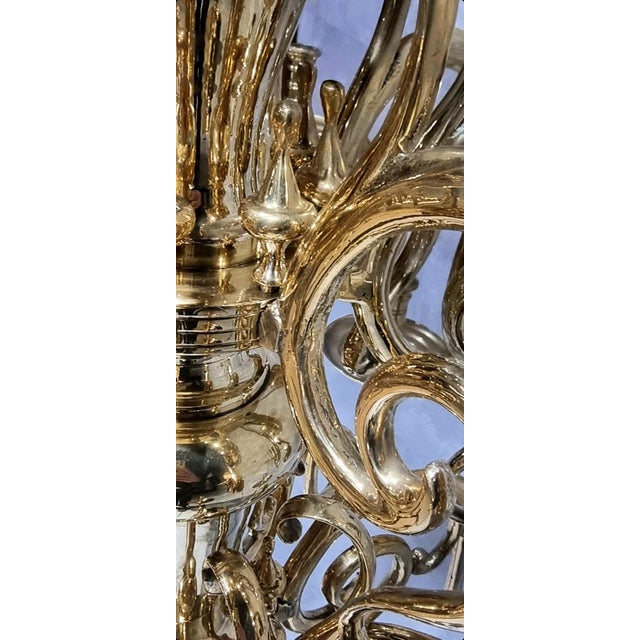 17th Century Dutch Brass Chandelier Candleholder For Sale - Image 12 of 18