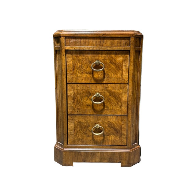 Art Deco Wonderful Henredon Heritage Art Deco Three Drawer Side Dresser With Brass Hardware For Sale - Image 3 of 9