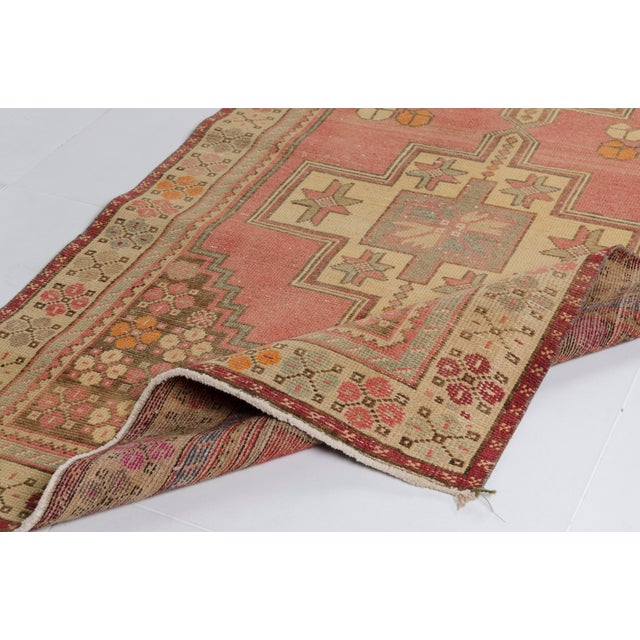 1960s Bohemian Antique Wool Vintage Carpet For Sale - Image 5 of 8