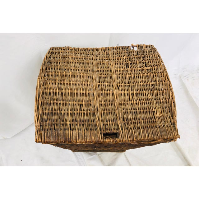 Antique Woven Wicker Hamper Basket Chairish